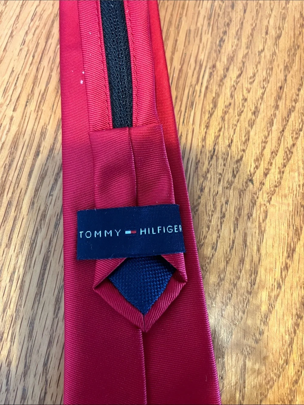 Boys Tommy Hilfiger Red Satin Tie and Red& Blue Plaid Tie